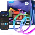 Outdoor LED Strip Lights RGBIC with Warm and Cold White 65.6ft 2.4G WiFi Smart Outdoor Lights IP65 Waterproof Work with Alexa and Google Assistant App Control for Porch Patio Eave Party