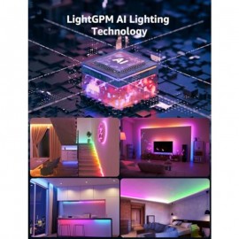 Bundle - 4 Packs B1 WiFi and Bluetooth Smart Light Bulbs and 32.8ft S1 AI Smart LED Strip Lights