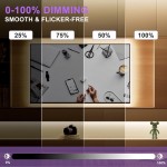 COB LED Strip Light 32.8ft 10m, CRI 90 Natural White 4000K High Lumen Dimmable er Bright Flexible DC24V LED Tape Light, Adapter DC24 3A 72W, 13 - Key Wireless Remote and in - line Controller