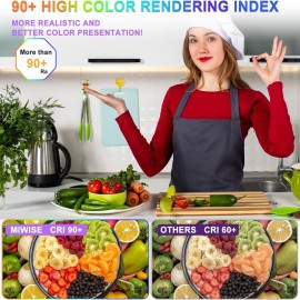 COB LED Strip Light 32.8ft 10m, CRI 90 Natural White 4000K High Lumen Dimmable er Bright Flexible DC24V LED Tape Light, Adapter DC24 3A 72W, 13 - Key Wireless Remote and in - line Controller