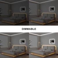 32.8ft Tunable White COB Led Strip Light with RF Remote, CRI93 Dimmable CCT 2700K - 6500K COB Led Tape Lights, Adhesive High Density Led Light Strip for Bedroom, Kitchen, Cabinet