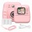 Instant printing camera with 2.4 inch high-definition screen, dual camera heads for 300000 high-definition photos, 1080P recording function, built-in MP3 player and fun games | Includes 3 rolls of printing paper and hanging rope | Classic and cute