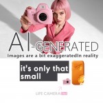 2K brand new Vlog compact camera with high-definition video recording. 1.47-inch IPS color screen. Built-in lithium battery of 180mAh. Recording duration: 50 minutes. MJPEG compression format. AVI video format. Can switch between wearing a necklace