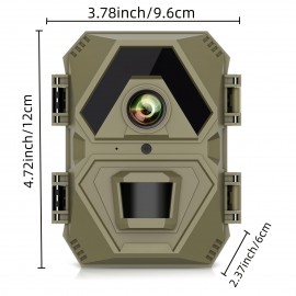 3 Pack Mini Trail Camera | 1440P Video 36MP Photo, Game Camera with Night Vision, 0.2s Trigger Time Motion Activated, IP65 Waterproof, 120° Wide-Angle, for Wildlife Monitoring, Includes Card Reader and 32GB SD Card