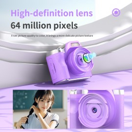 High-Resolution Pixel Single-Lens Digital Camera | CCD Retro Portable Travel SLR, USB Charging, Compact Design, Suitable for Travel, Fashion, Everyday Photography, Video Blogging, 720p Video Capture, Rechargeable Lithium Battery