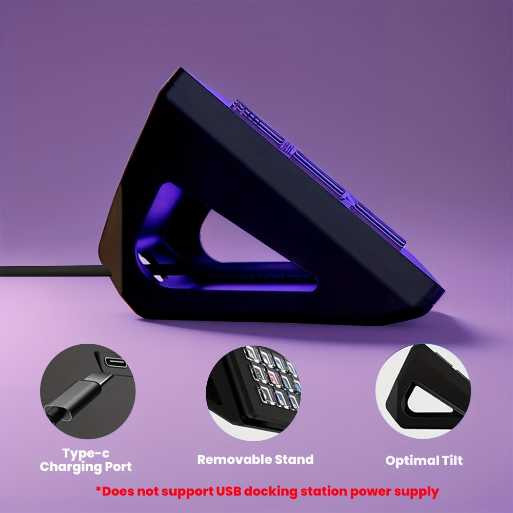 Upgrade 15-Key Programmable Macro Pad - One-Click Control for OBS Studio, Twitch & YouTube Streaming, Video Editing ( Premiere Pro, DaVinci Resolve), Stock Trading & PC/Mac Shortcuts - Mechanical Keyboard with OLED Display & Knob