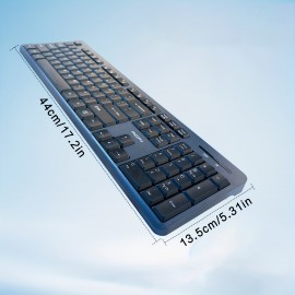 2.4Ghz Full Size Wireless Keyboard Mouse Set Ergonomic Keyboard Mouse Combos Multi Color Keyboards with Mouse Compatible with Windows, Portable Keyboard And Mouse, Wireless Gaming Keyboard