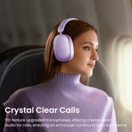 Over Ear Wireless Headphones Noise Canceling Hi-Res Audio, 48H Playtime, Foldable, Breathable Soft Earpads