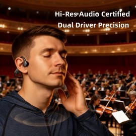 Wireless6.0,Upgraded Wireless Bone Conduction Headphones, 10-Hour Battery Life, Stable Signal, Clear Sound Quality, Neckband Design with Surround Sound Acoustic Technology, Perfect Gift for Friends and Loved Ones, Ideal Christmas Present