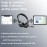 Earbay Wireless Headset with Noise Cancelling Mic, Faux Leather Semi-Open-Back Headphones, Retractable Cable, Push Button Call Control, Dynamic Microphone, USB Type-C Charging, 250mAh Rechargeable Lithium Polymer Battery, Compatible with Laptop for Work, Non-Waterproof, for Call Center/Office/Truckers