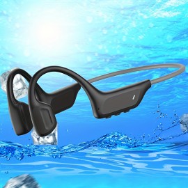 Wireless Bone Conduction Headphones with 32GB Built-in Storage, IPX8 for Swimming, Lightweight Sports Design for Running/Cycling/Marathon Neckband with Surround, Sweatproof Earbuds, Workout Headphones, Modern Headphones, Durable Plastic Body