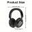 ANC Wireless Headphone 25dB Deep Noise Canceling Hi-Fi Audio Earphone with Bluetooth 5.4 Over Ear Headset Adjustable Headband Structure Zero Pressure Head Wrap Earmuffs, Immersive Audio Experience, Deep Sound Isolation, Comfortable Headphones