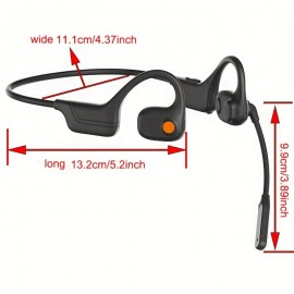 [Wireless Headphones] Wireless V5.3 Dual-Mic Noise Reduction Headphones | Open-Ear, Air Conduction, DSP/CVC8.0, Type-C Charging, Ideal for Driving, Business, Office, and Cycling